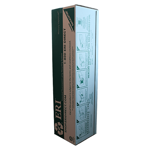 Photo of one of our lamp recycling boxes.